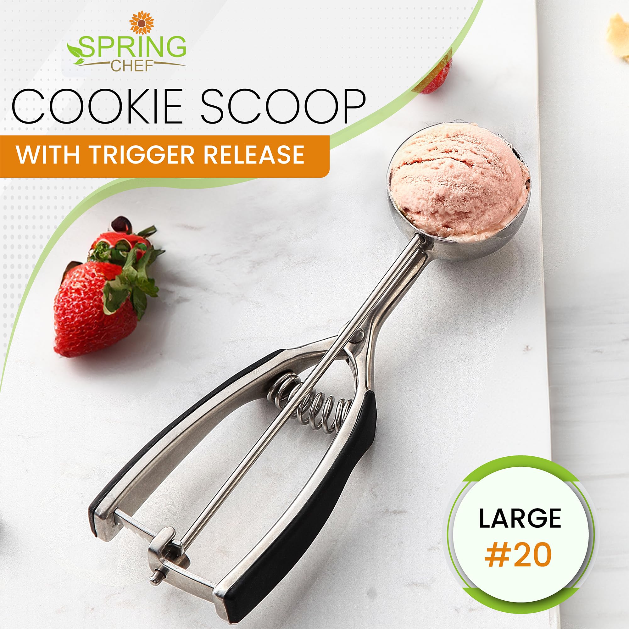 Spring Chef scoop is dishwasher-safe for easy cleanup after baking