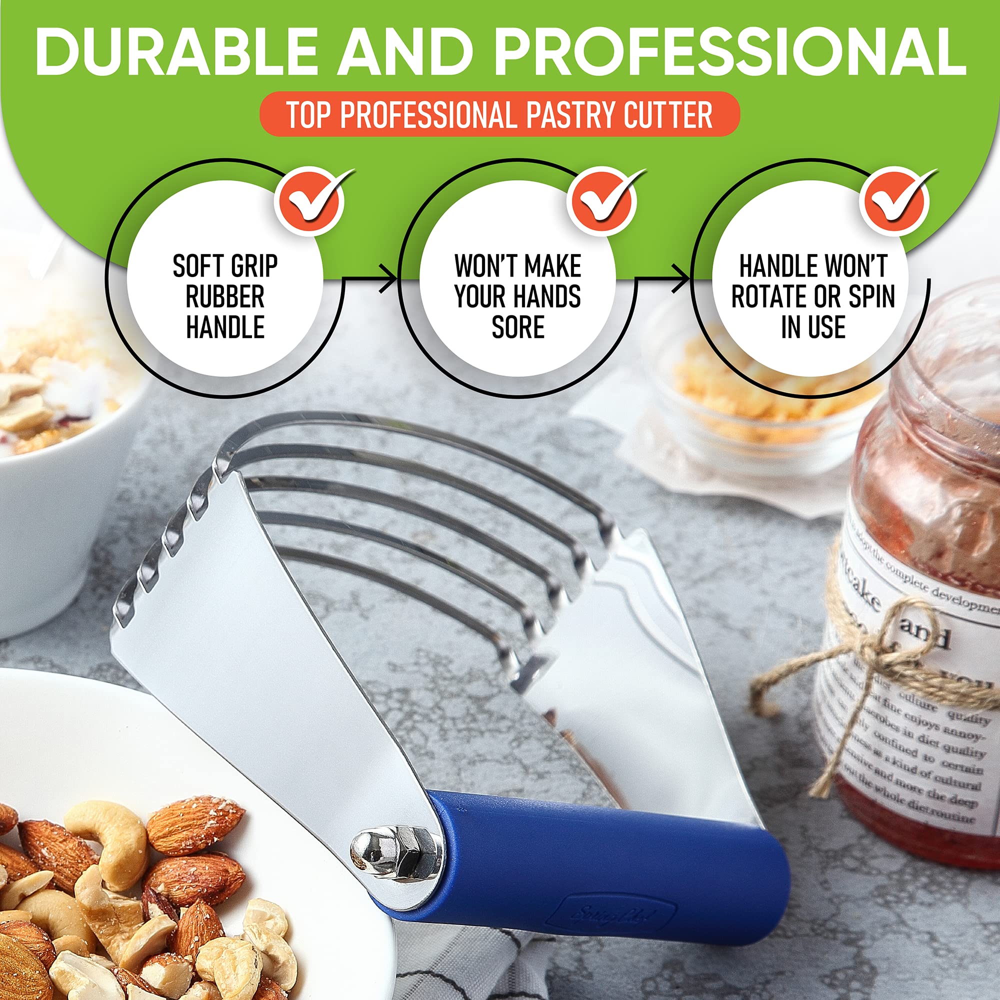 Spring Chef pastry blender used for pie crust preparation