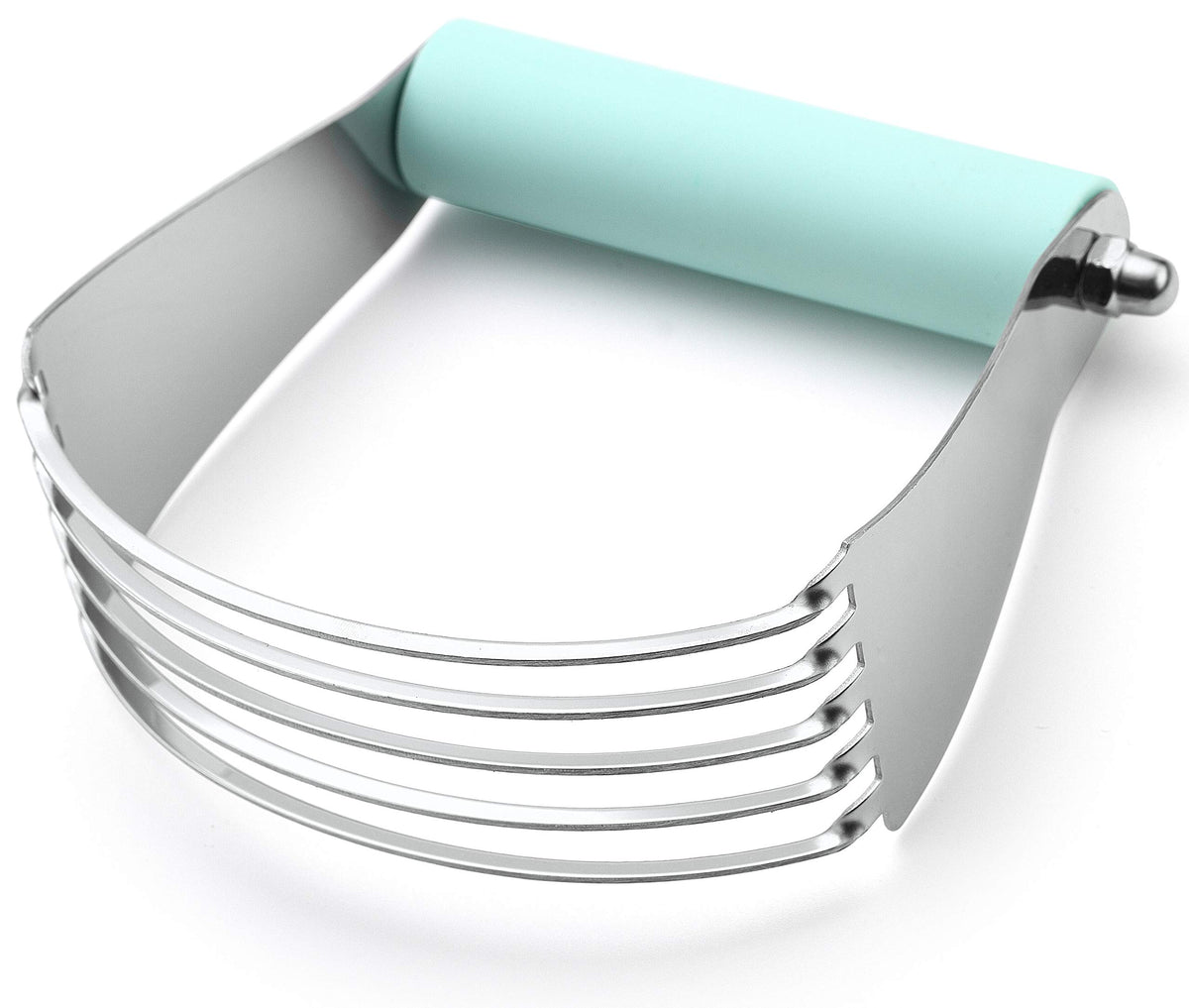 Spring Chef large mint dough blender handle closeup for comfortable grip and control