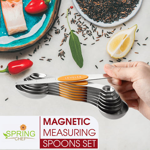 Spring Chef Mango leveler-included spoons for precise measurements.
