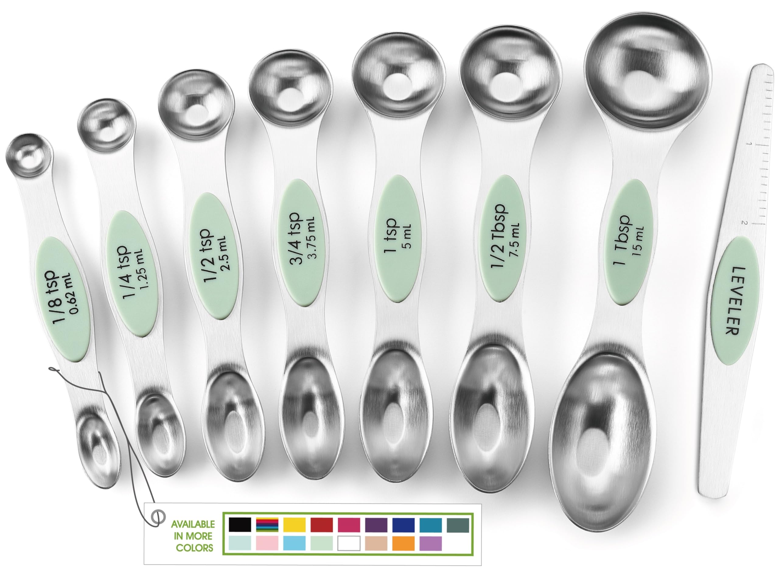 Spring Chef magnetic measuring spoons eight-piece set with leveler for precise prep