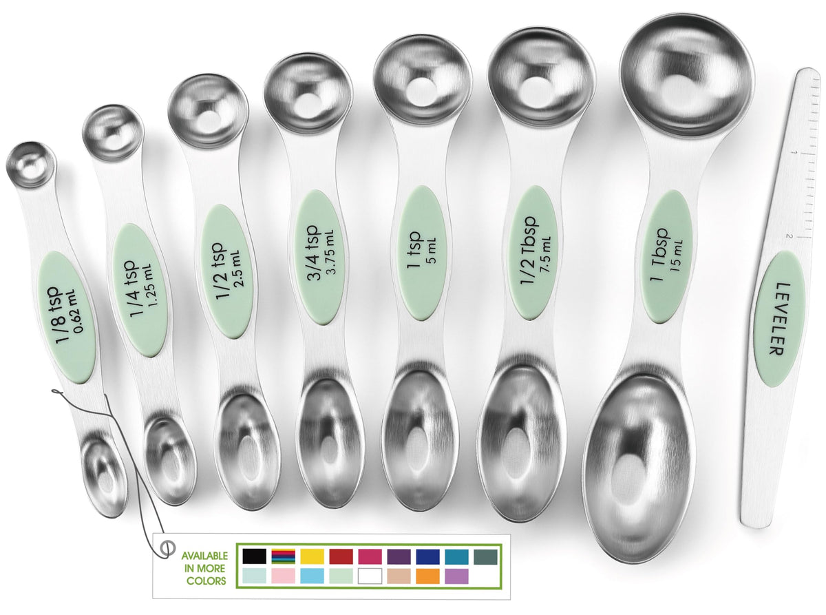 Spring Chef magnetic measuring spoons eight-piece set with leveler for precise prep