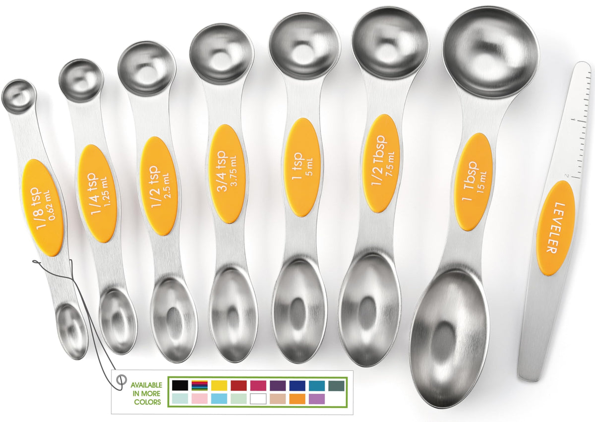 Spring Chef Mango magnetic spoons nest for easy storage.