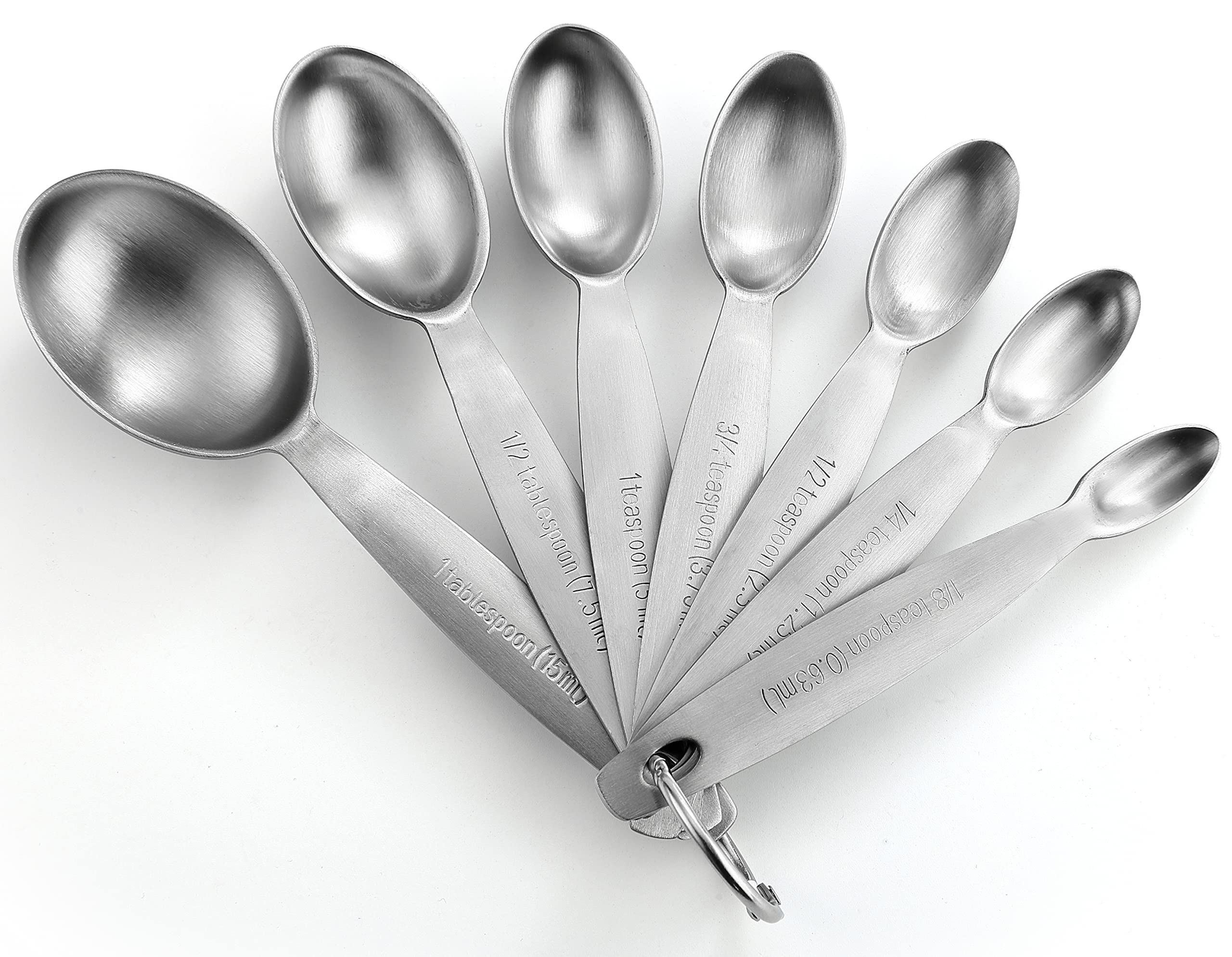 Spring Chef measuring spoons nest together for compact kitchen storage.
