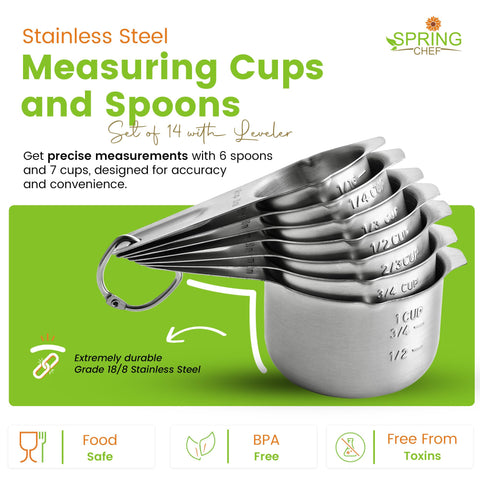 Spring Chef ergonomic long-handle spoons for comfortable filling and leveling