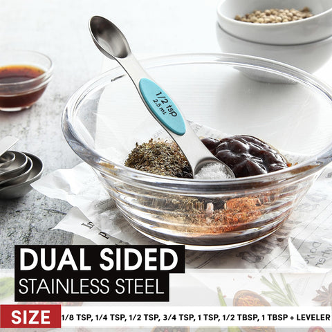 Spring Chef round-end spoon for accurate liquids measurement and pouring.