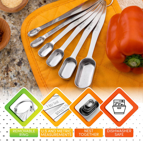 Spring Chef measuring spoons one-tablespoon close-up for liquids and batters