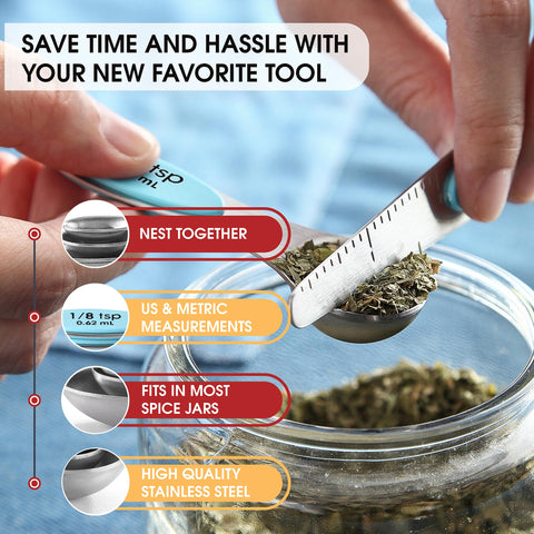 Spring Chef leveler helps measure exact amounts quickly and consistently.