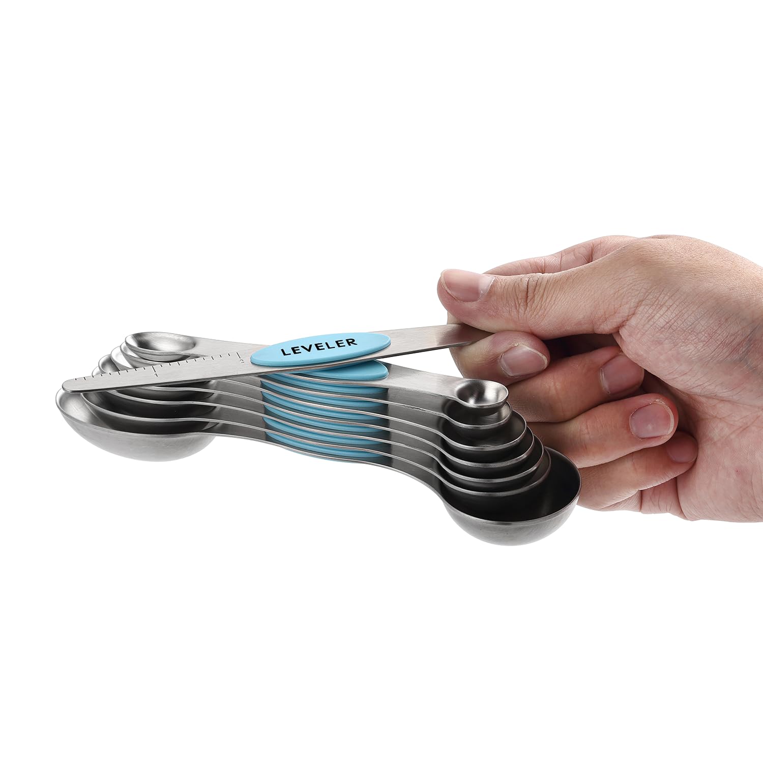 Spring Chef spoons fit spice jars, reducing spice spillage and waste.