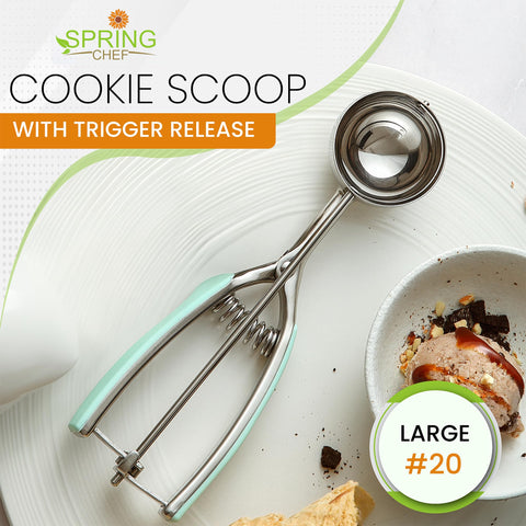 Spring Chef meatball and muffin scoop function in one tool.