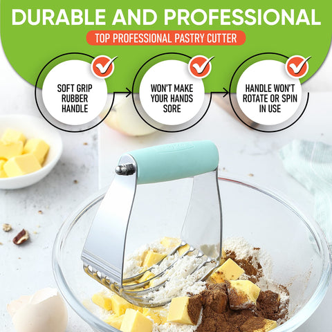 Spring Chef mint blender creates flaky biscuits and tender crust textures.