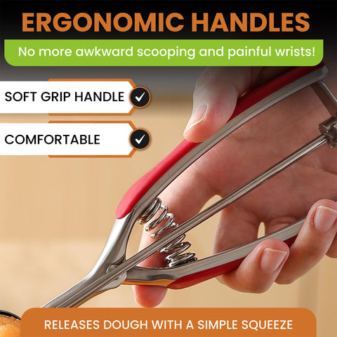 Spring Chef multifunctional scoop for cupcakes, meatballs, and more.