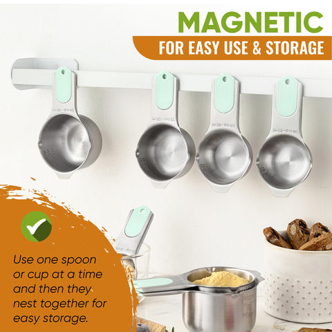 Spring Chef nesting storage magnets keeping the set tidy
