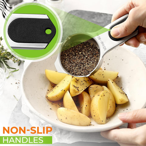Spring Chef cups provide precise measurements for consistent results in recipes.