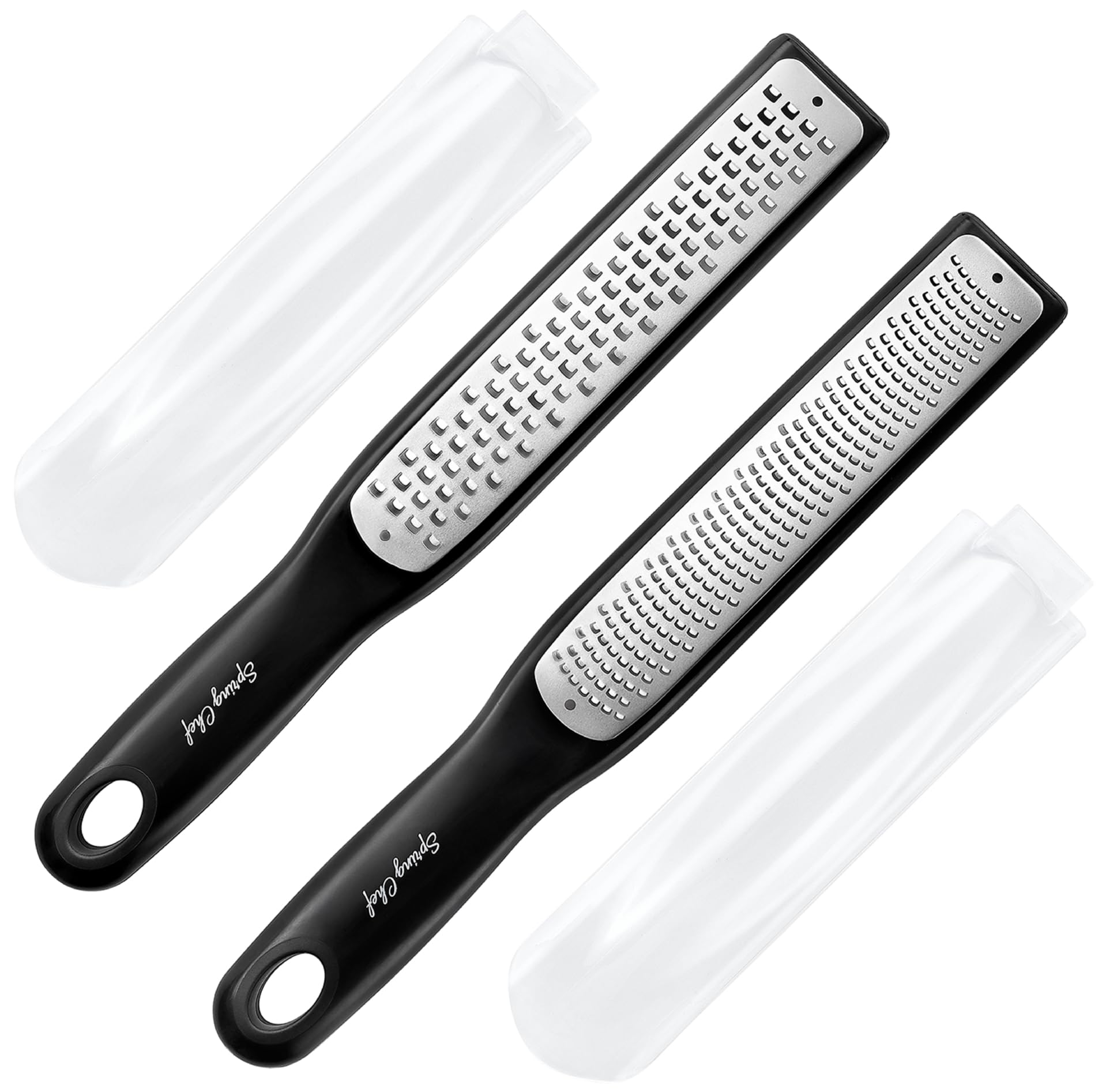 Spring Chef premium lemon zester grater with handle for bright lemon zest