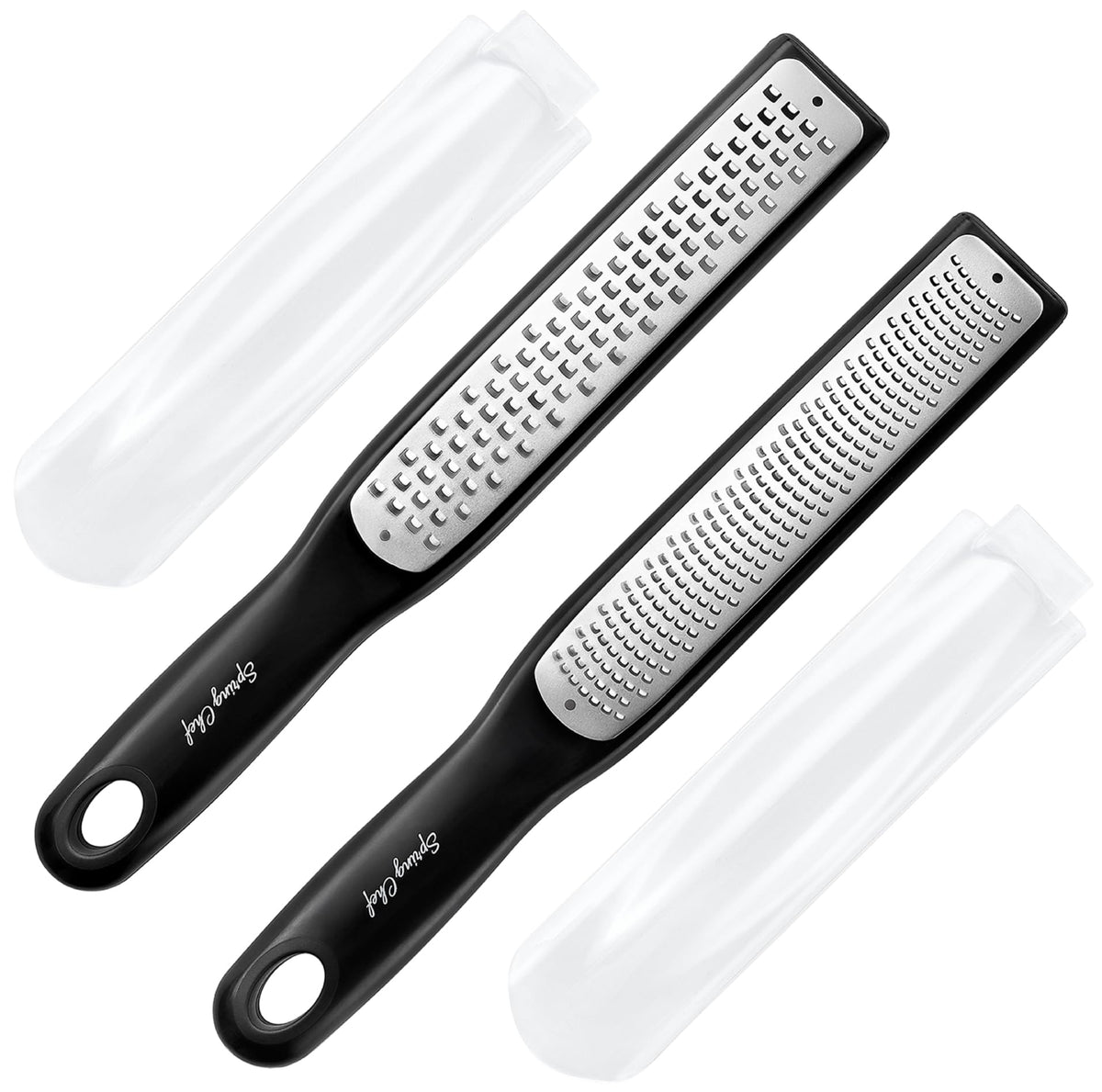 Spring Chef premium lemon zester grater with handle for bright lemon zest