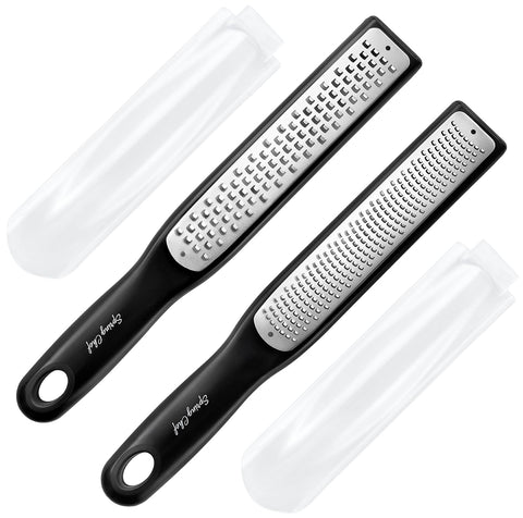 Spring Chef premium lemon zester grater with handle for bright lemon zest