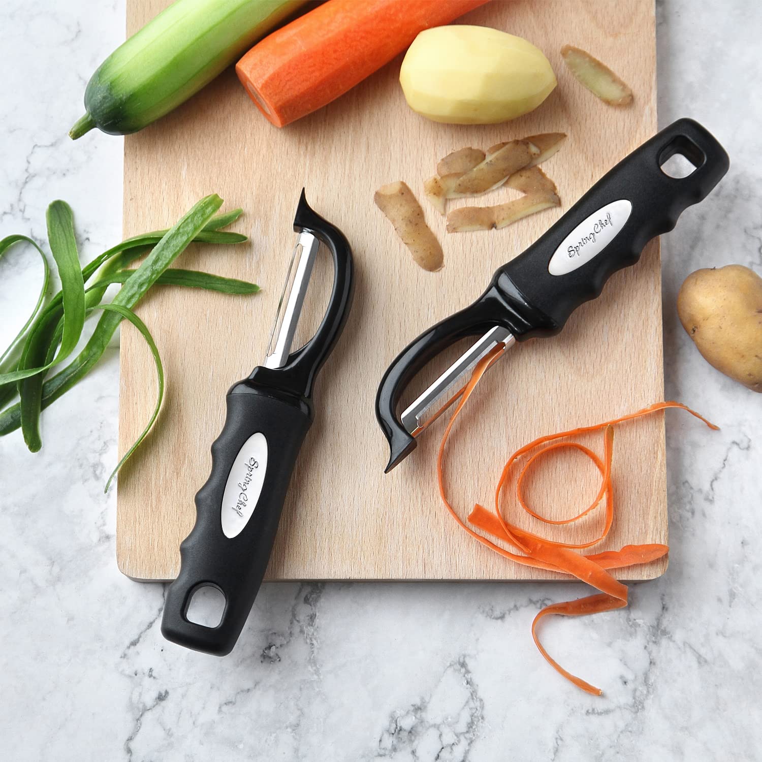 Spring Chef ergonomic lightweight design for comfortable peeling
