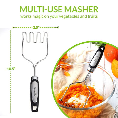 Spring Chef premium vegetable peeler enables quick prep with a comfortable grip.
