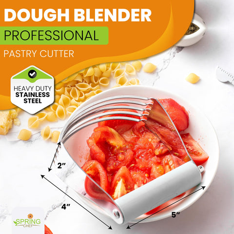 Spring Chef Pro dough blender soft grip handle reduces hand fatigue during use