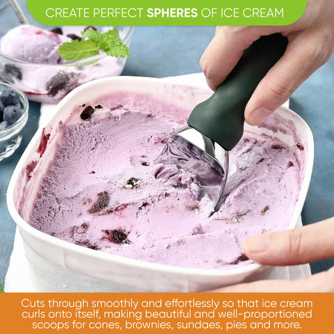 Spring Chef hard ice cream performance cuts through rock-hard ice cream with ease.