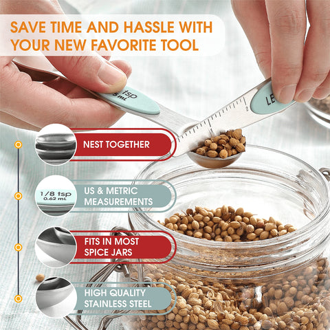 Spring Chef round end spoon ideal for liquids and pourable ingredients.