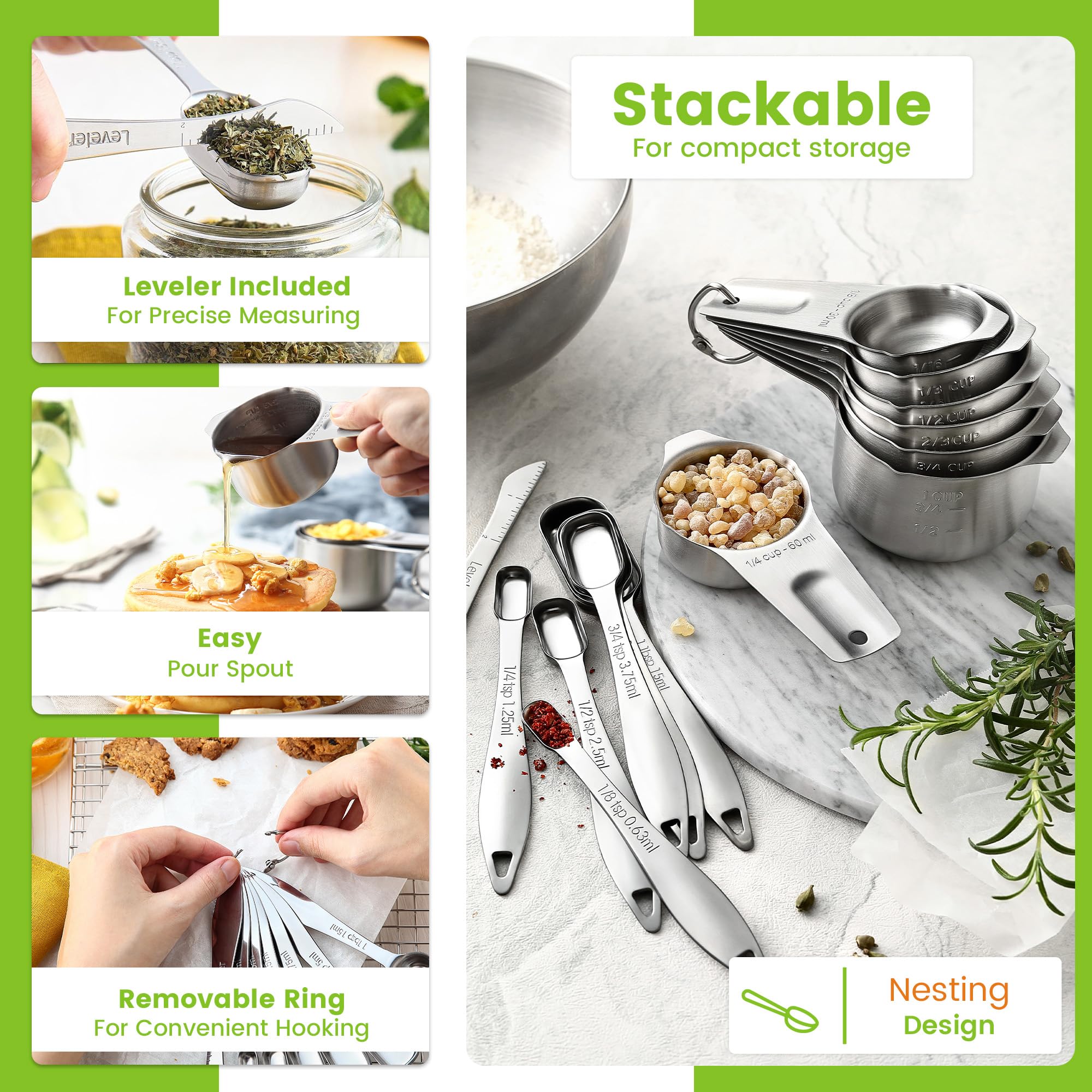 Spring Chef rust-proof stainless steel construction for durable kitchen tools