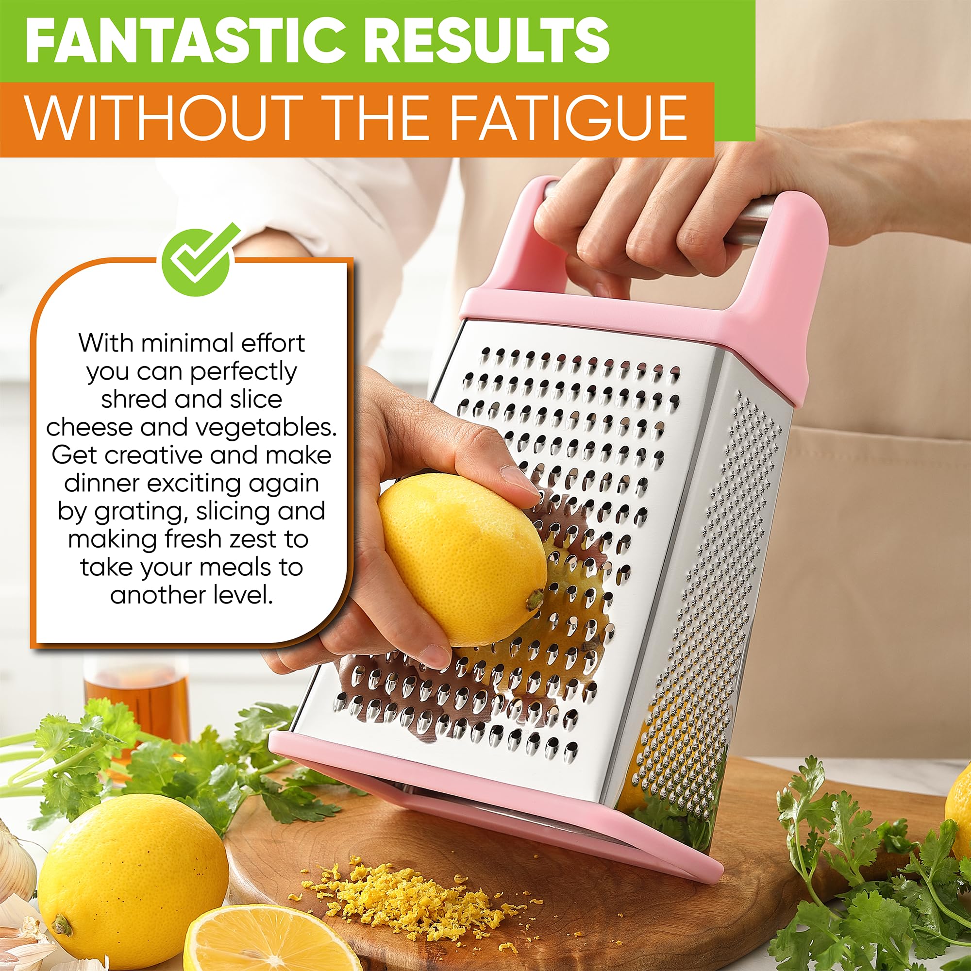 Spring Chef slicer and zester sections expand prep options for citrus.