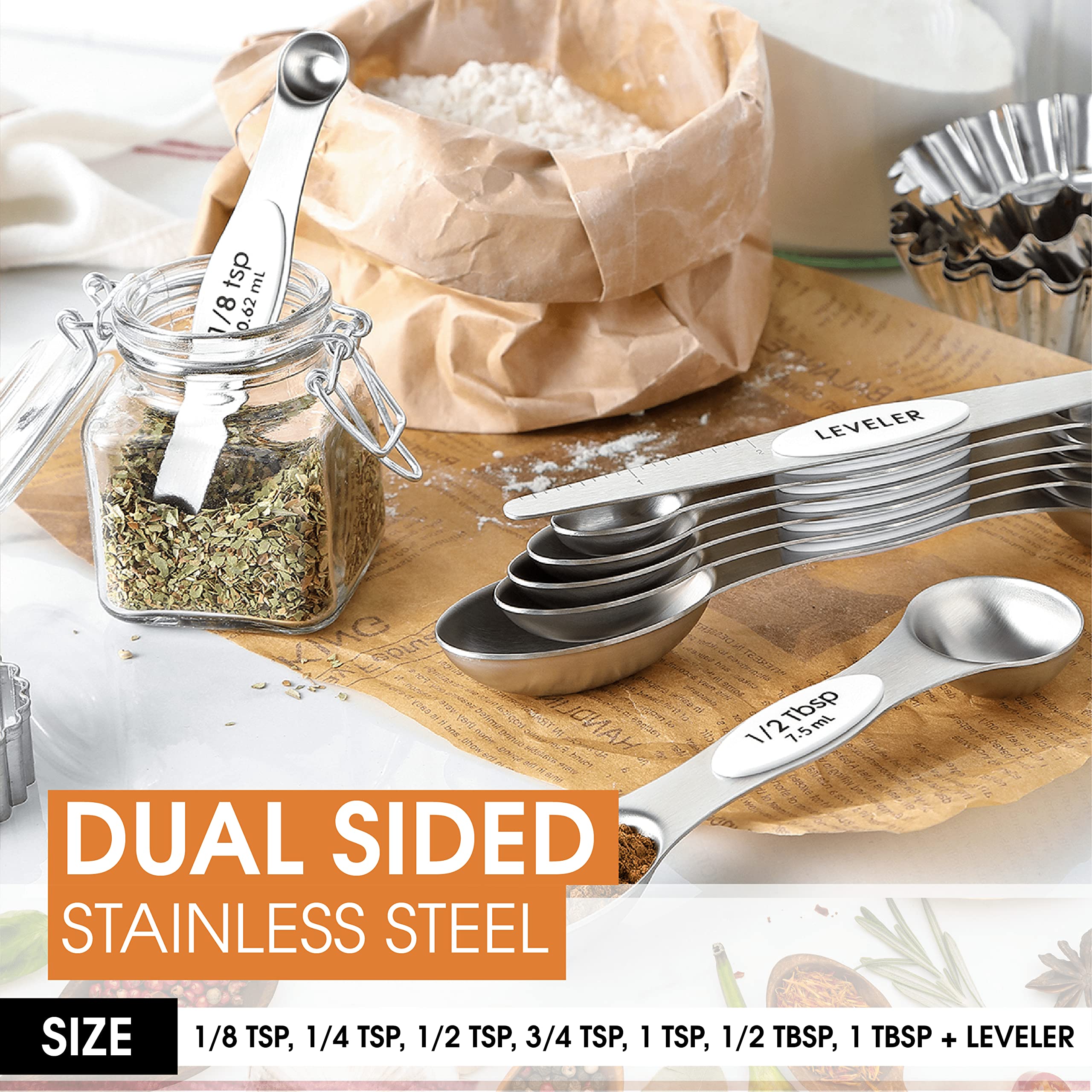 Spring Chef spoons fit easily into spice jars reducing waste