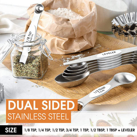 Spring Chef spoons fit easily into spice jars reducing waste
