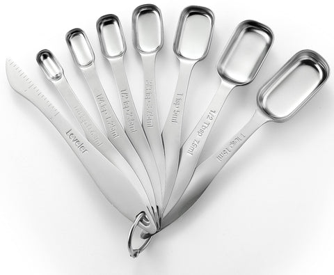 Spring Chef stainless steel measuring spoons with leveler for precise ingredient portions