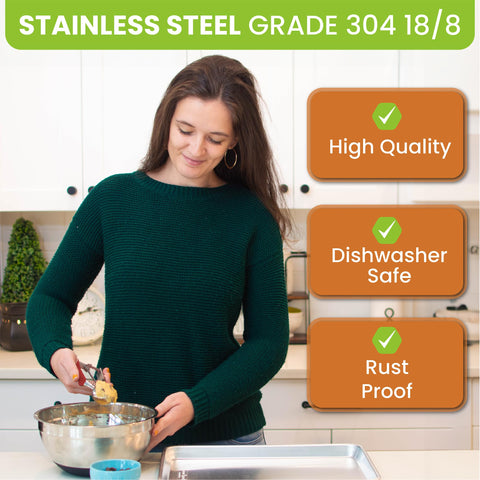 Spring Chef stainless steel scoop head with durable one-piece construction.