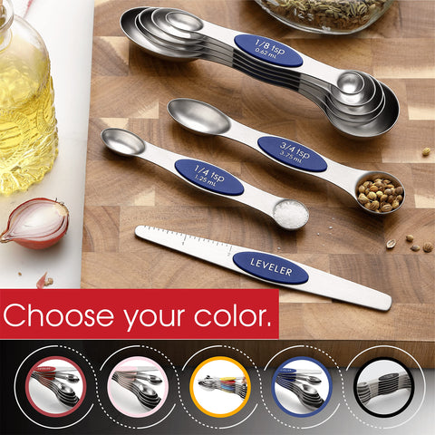 Spring Chef spoons show US and metric markings
