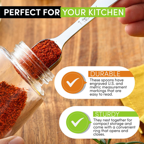 Spring Chef spoons have wide handles for comfortable filling