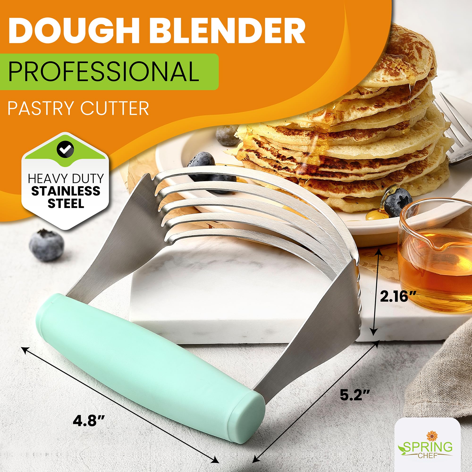 Spring Chef XL dough blender creates even texture in dough