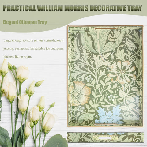 Spsyrine organization tray suitable for cosmetics and small items on a dresser.