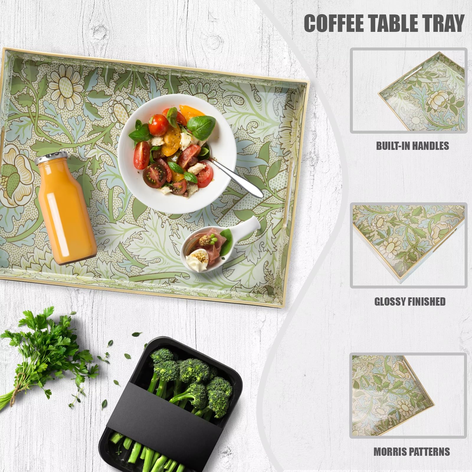 Spsyrine lightweight tray is easy to move between rooms