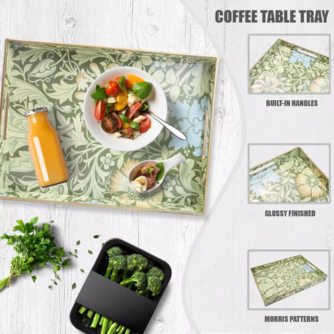 Spsyrine lightweight tray with built-in handles, easy to carry between rooms.