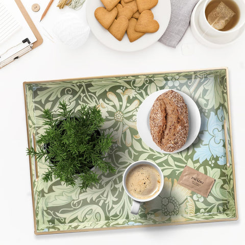 Spsyrine plastic decorative tray in a living room, sturdy and spill-resistant for daily use.