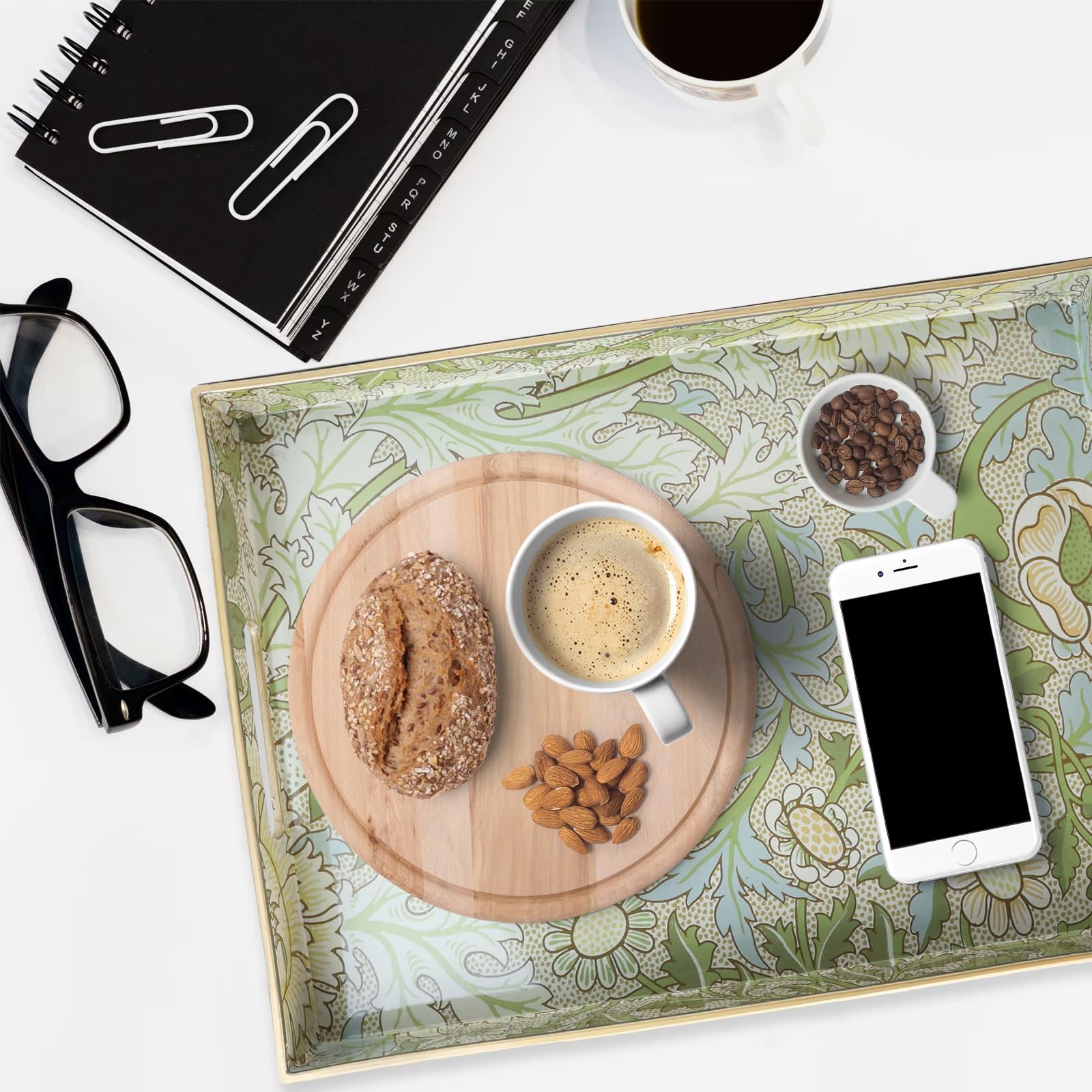 Spsyrine tray for snacks, tea, or breakfast in bed