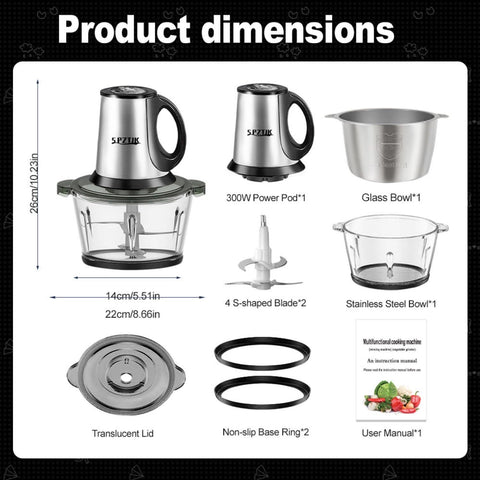 SPZTJK meat chopper attachment in use for tenderizing and mixing ingredients.
