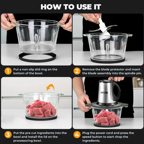 SPZTJK removable blades simplify cleaning and storage.