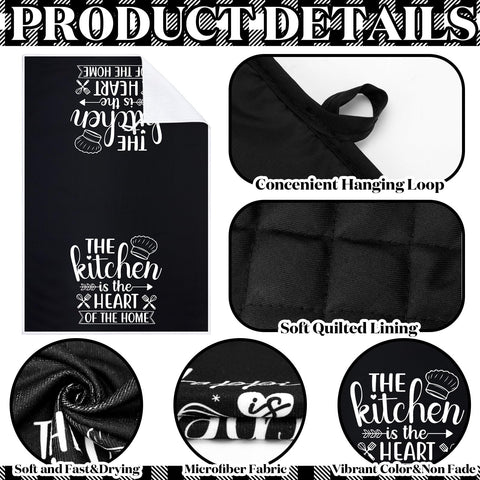 Sratte potholder in black-white, safe handling of dishes and pans.