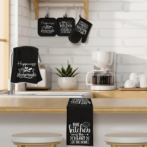 Sratte second potholder in black-white, sturdy grip for tabletop serving.