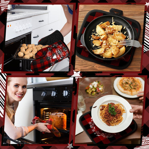 Sratte oven gloves with grip for confident handling of hot cookware.