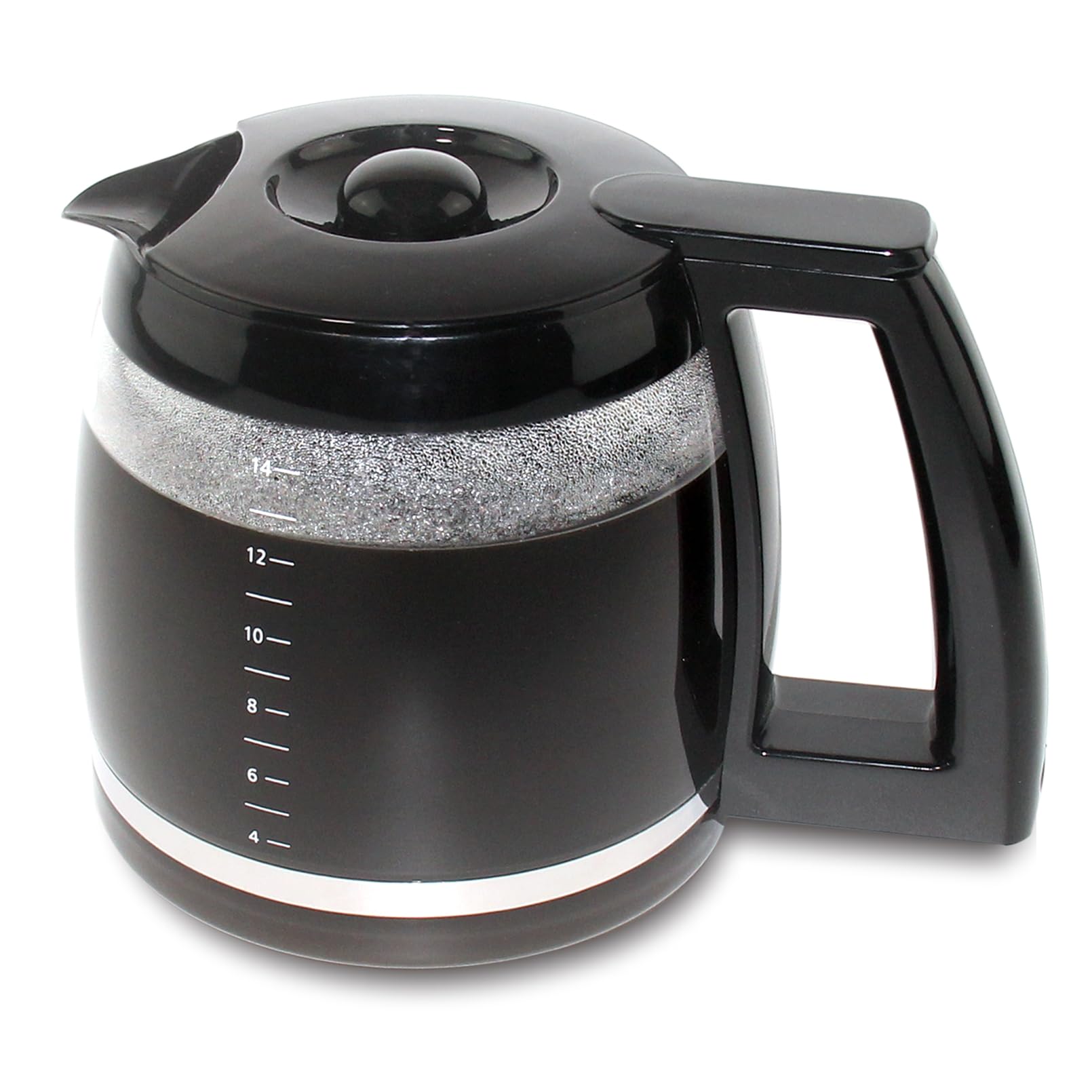 Srempat borosilicate glass carafe for durability and clarity.