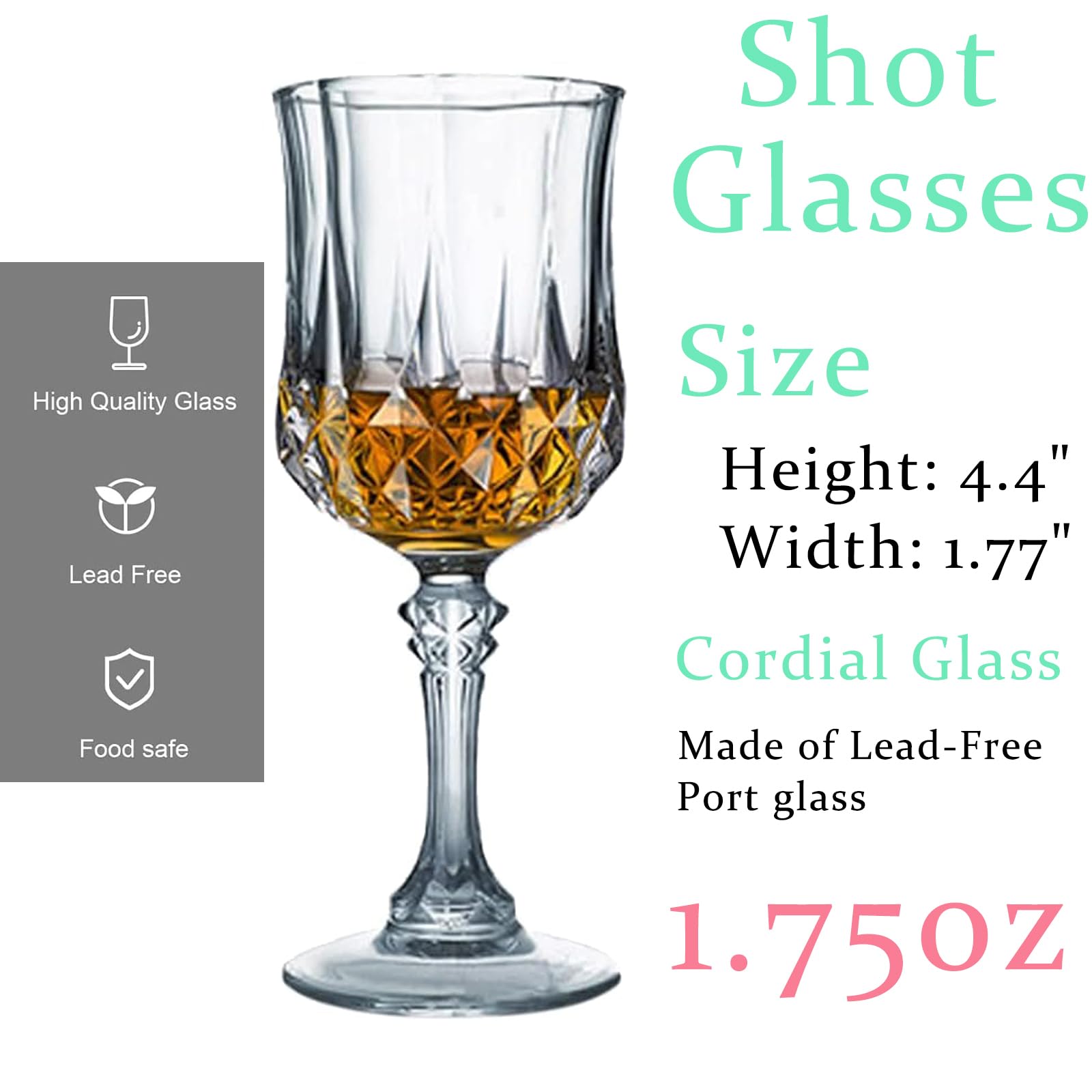 Srgeilzati 1.75 oz sherry glass ideal for cordials and aperitifs at home.