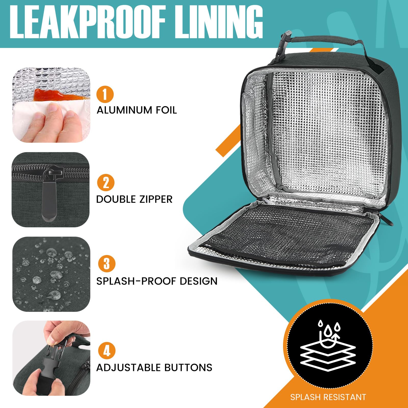 SRISE lunch bag carrying strap with buckle for easy transport