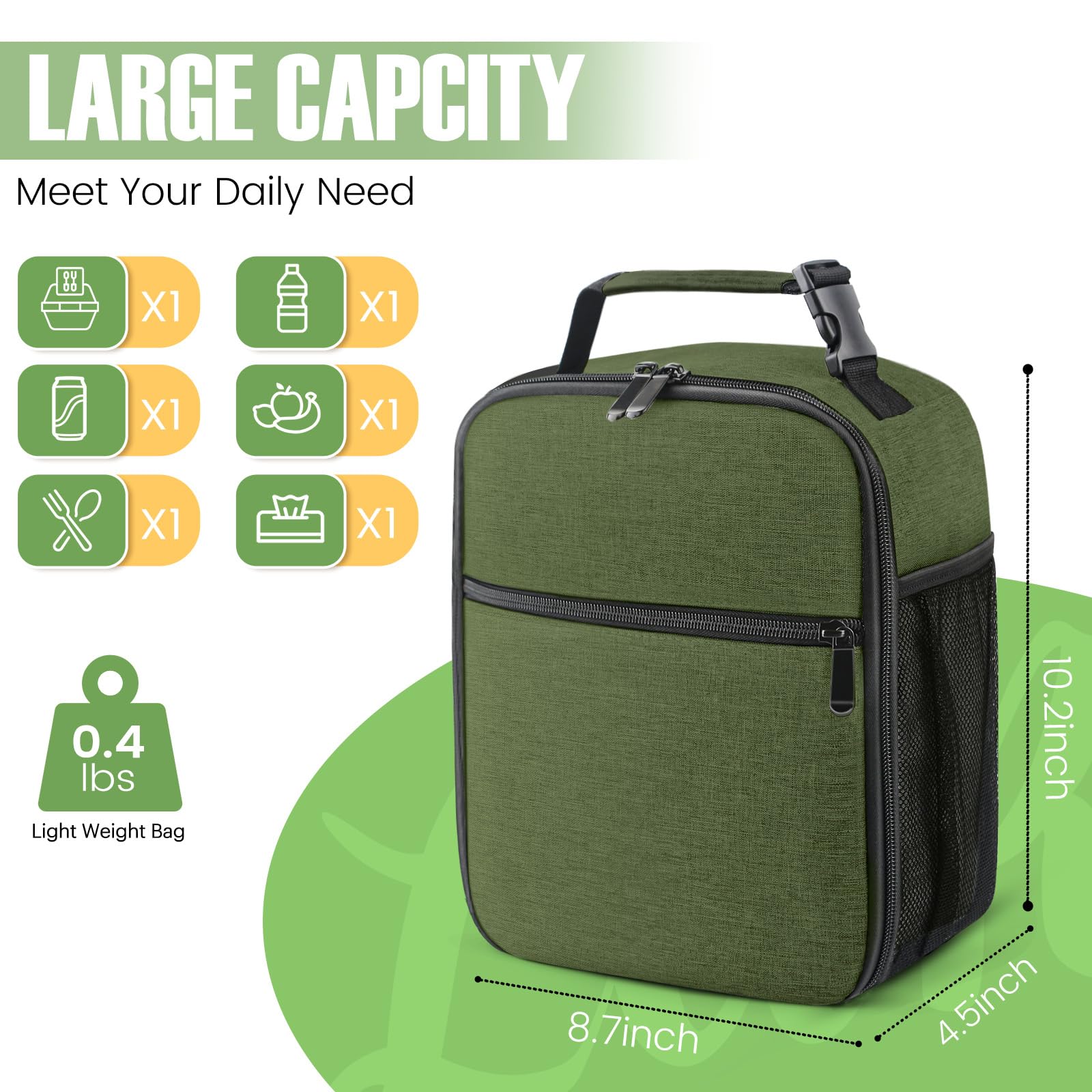 SRISE insulation layer helps keep meals warm or cool on the go