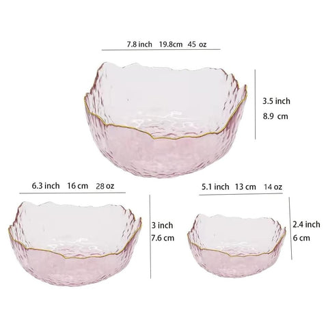S.ROKE TTAN pink crystal bowl with water-wave texture enhances modern settings.